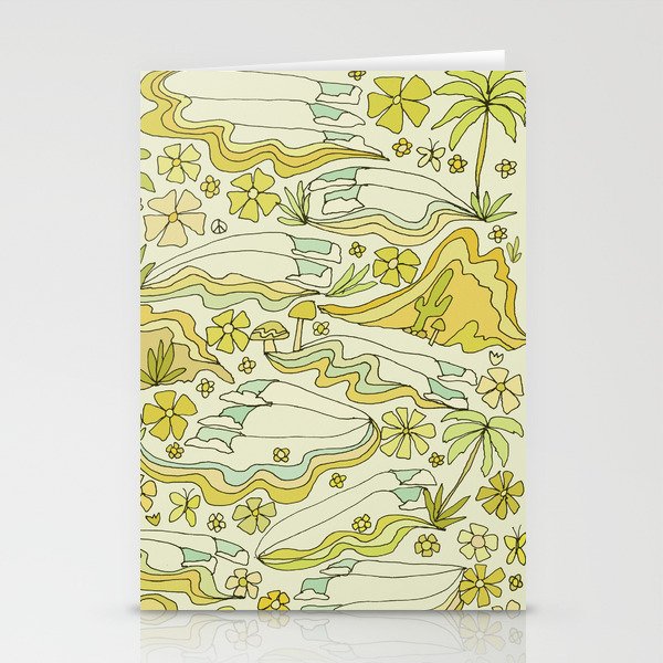 born to wander // retro surf art by surfy birdy Stationery Card Gallery Image 2