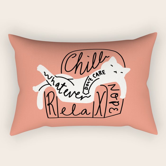 Whatever Cat Rectangular Pillow Gallery Image 1
