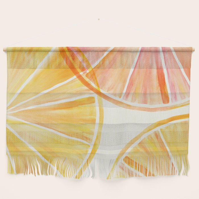 Sunny Citrus Watercolor Illustration Wall Hanging Gallery Image 1