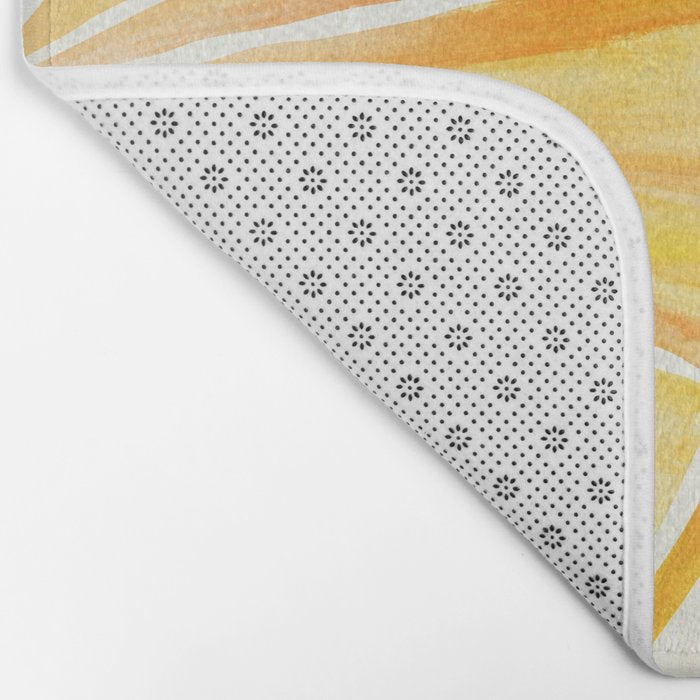 Sunny Citrus Watercolor Illustration Bath Mat Gallery Image 2