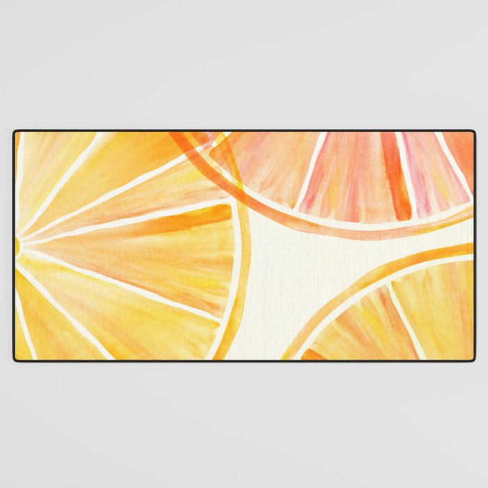 Sunny Citrus Watercolor Illustration Desk Mat Gallery Image 3
