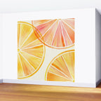 Sunny Citrus Watercolor Illustration Wall Mural Gallery Image 2