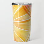 Sunny Citrus Watercolor Illustration Travel Mug Gallery Image 3