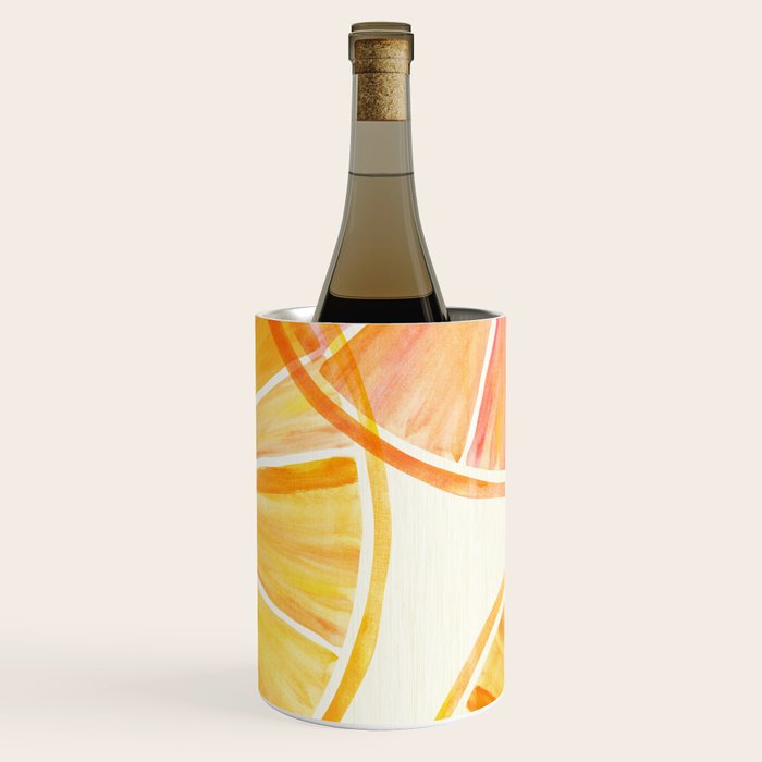 Sunny Citrus Watercolor Illustration Wine Chiller Gallery Image 1