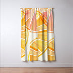 Sunny Citrus Watercolor Illustration Window Curtain Gallery Image 3
