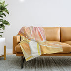 Sunny Citrus Watercolor Illustration Throw Blanket Gallery Image 1