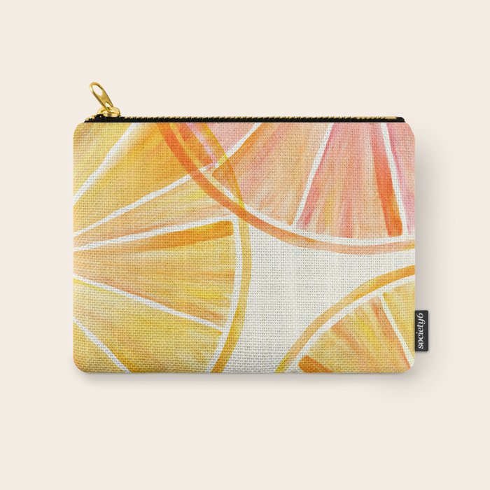 Sunny Citrus Watercolor Illustration Carry All Pouch Gallery Image 1