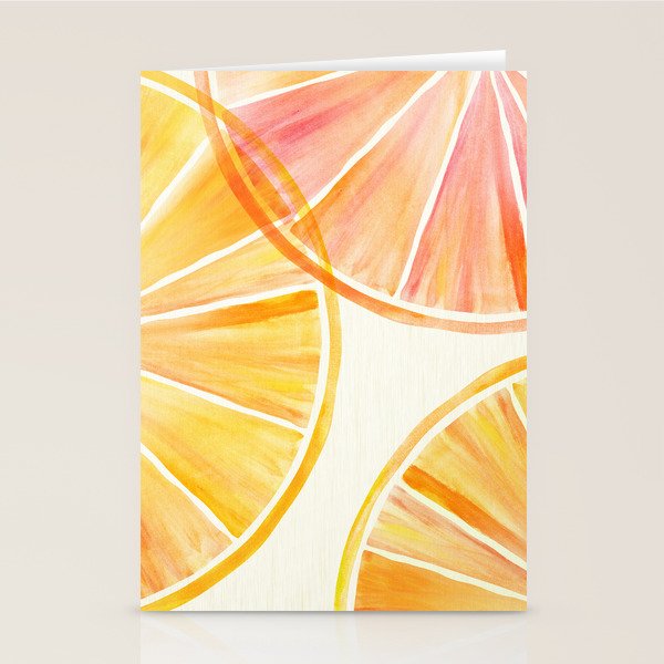 Sunny Citrus Watercolor Illustration Stationery Card Gallery Image 1