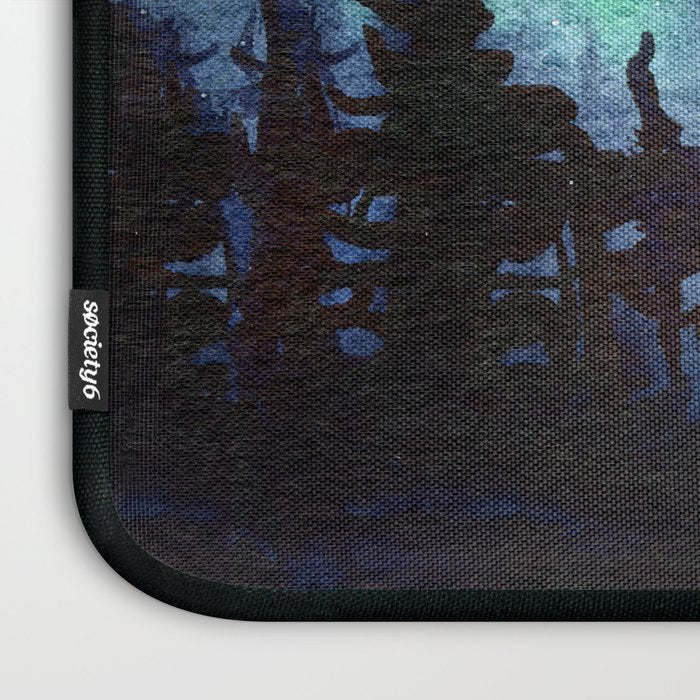 Galaxy Nebula Watercolor Northern Lights Aurora Borealis Laptop Sleeve Gallery Image 3