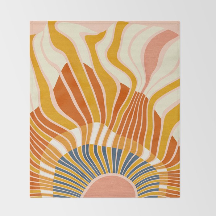 sun rays Throw Blanket Gallery Image 2