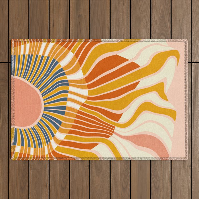 sun rays Outdoor Rug Gallery Image 1