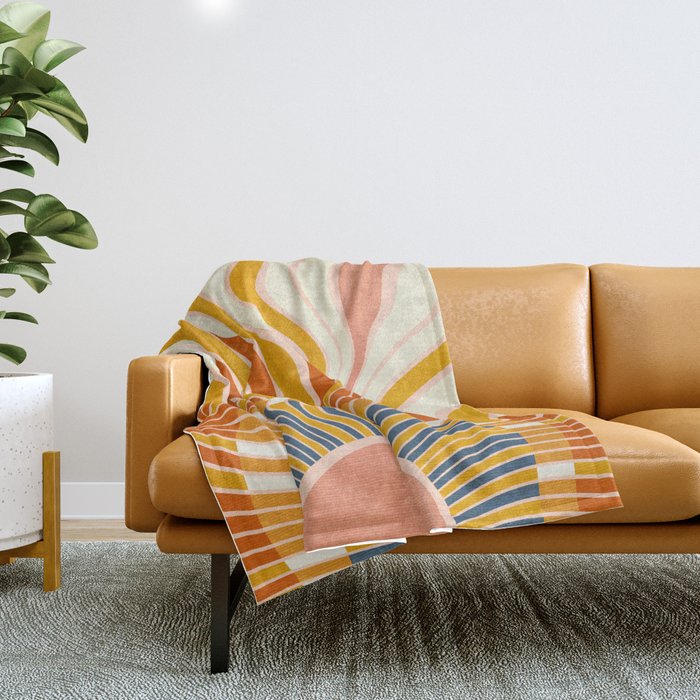 sun rays Throw Blanket Gallery Image 1