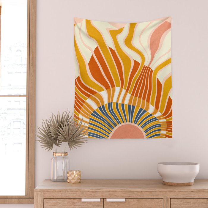 sun rays Wall Tapestry Gallery Image 2