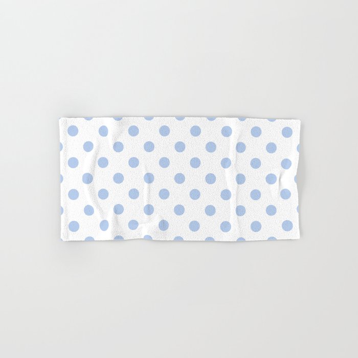 Pale Cornflower Blue polka dots 1. Bath Towel Gallery Image 1