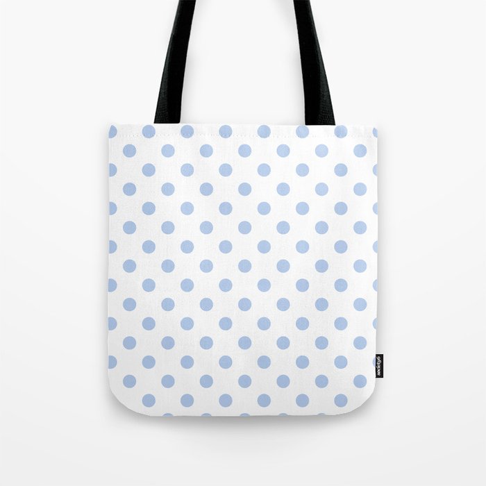 Pale Cornflower Blue polka dots 1. Tote Bag Gallery Image 1