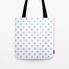 Pale Cornflower Blue polka dots 1. Tote Bag Gallery Image 1