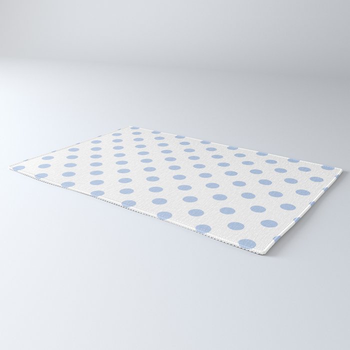 Pale Cornflower Blue polka dots 1. Rug Gallery Image 3