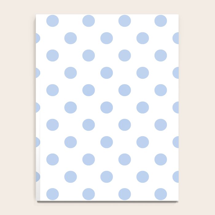 Pale Cornflower Blue polka dots 1. Notebook Gallery Image 4