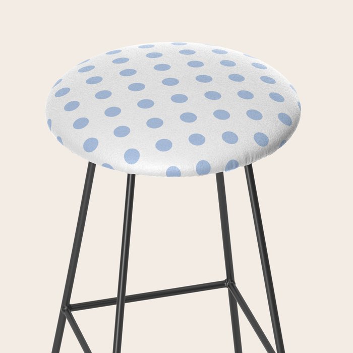Pale Cornflower Blue polka dots 1. Stool Gallery Image 2