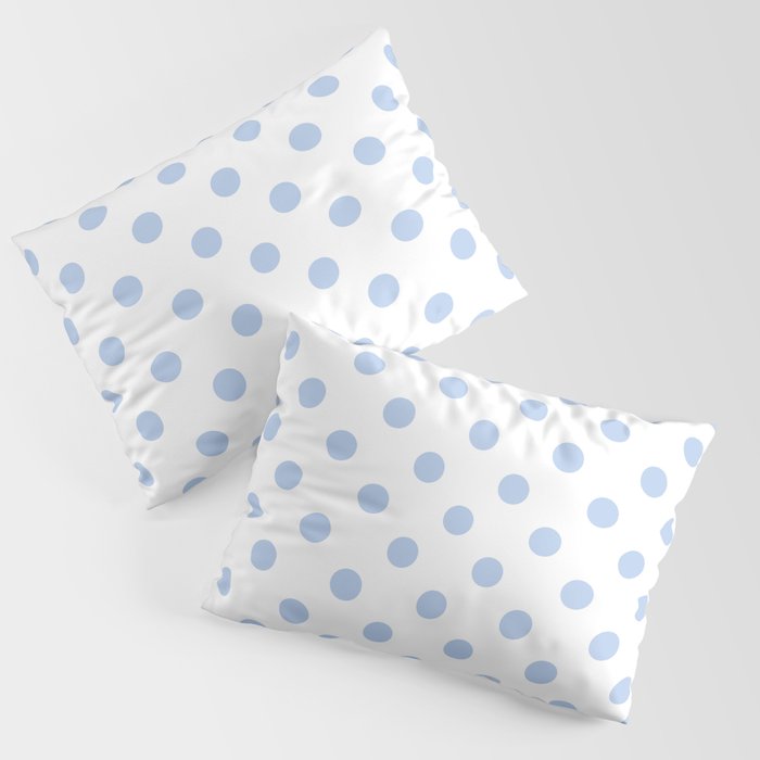 Pale Cornflower Blue polka dots 1. Pillow Sham Gallery Image 3