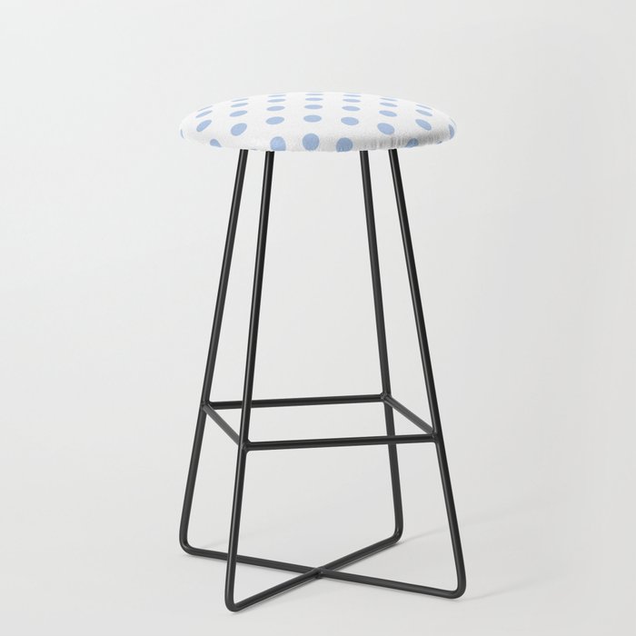 Pale Cornflower Blue polka dots 1. Stool Gallery Image 1