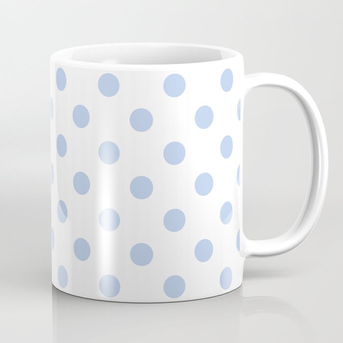 Pale Cornflower Blue polka dots 1. Coffee Mug Gallery Image 1