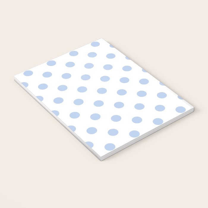 Pale Cornflower Blue polka dots 1. Notebook Gallery Image 3