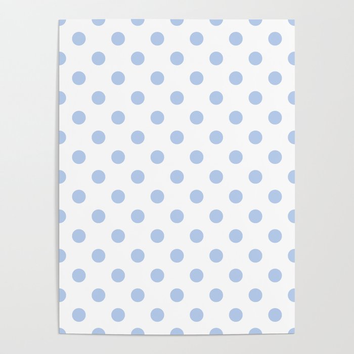 Pale Cornflower Blue polka dots 1. Poster Gallery Image 1