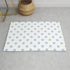 Pale Cornflower Blue polka dots 1. Rug Gallery Image 1