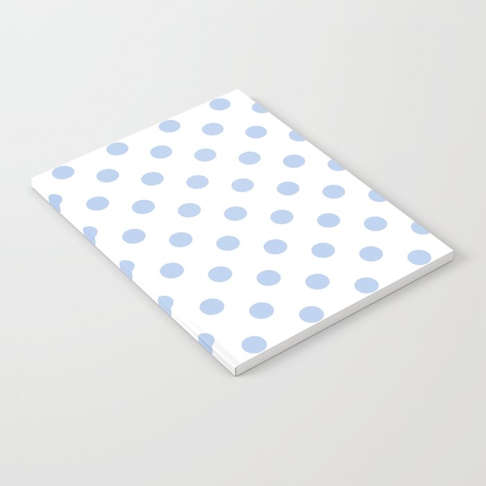 Pale Cornflower Blue polka dots 1. Notebook Gallery Image 2