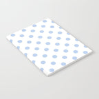 Pale Cornflower Blue polka dots 1. Notebook Gallery Image 2