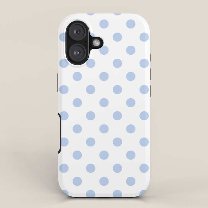 Pale Cornflower Blue polka dots 1. iPhone Case Gallery Image 1