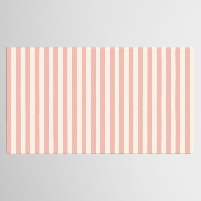Broad Stripe - dusty pink and alabaster Tablecloth Gallery Image 2