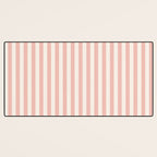 Broad Stripe - dusty pink and alabaster Desk Mat Gallery Image 3