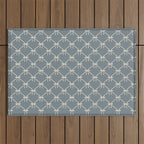 Bows & Ribbons Pattern LXI Neutral Grey Outdoor Rug Gallery Image 1