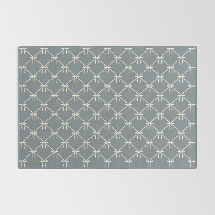 Bows & Ribbons Pattern LXI Neutral Grey Rug Gallery Image 2