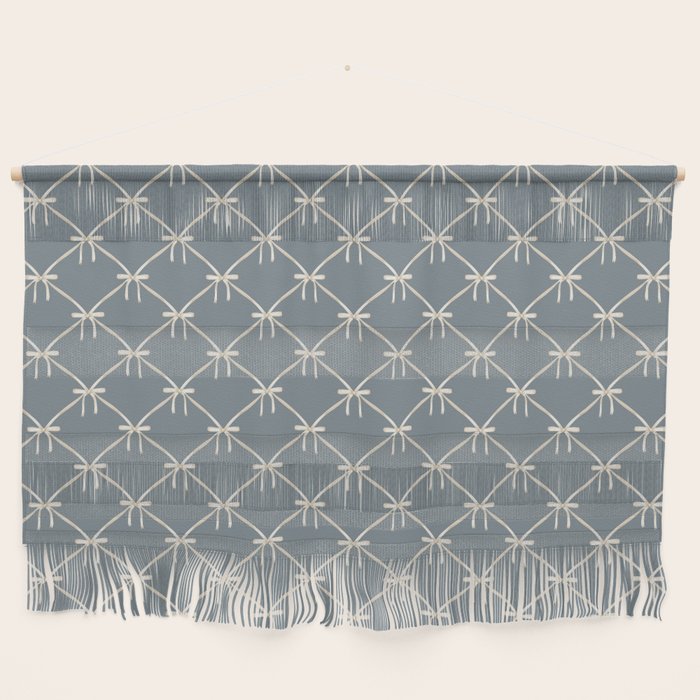 Bows & Ribbons Pattern LXI Neutral Grey Wall Hanging Gallery Image 1