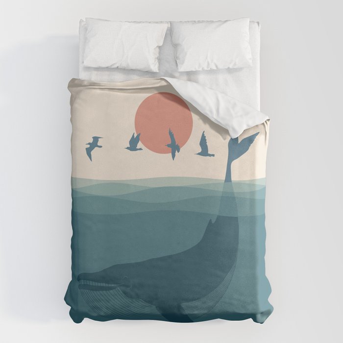 I'm like a bird - Whale Duvet Cover Gallery Image 1