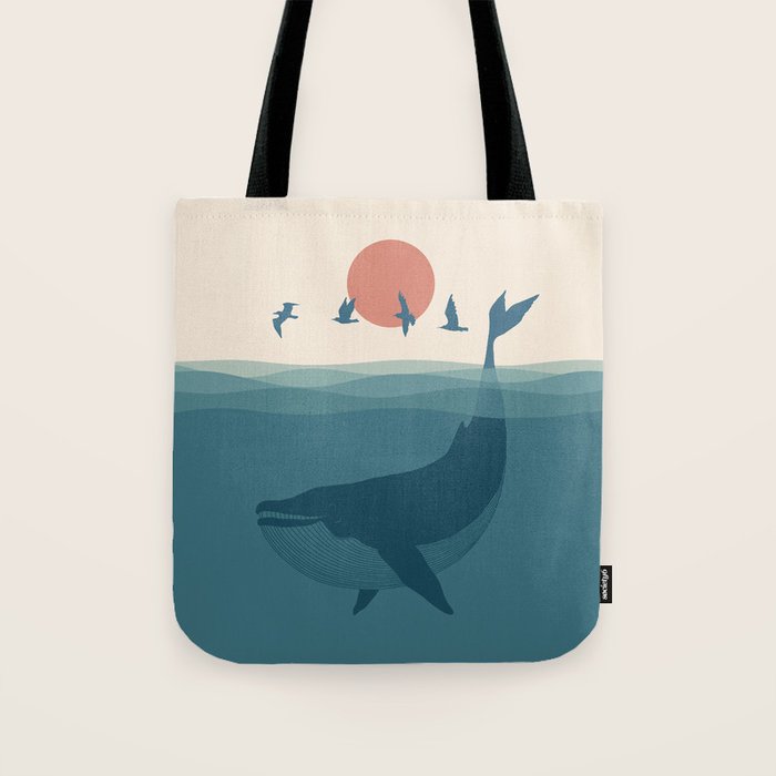 I'm like a bird - Whale Tote Bag Gallery Image 1