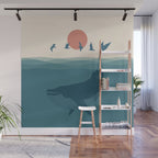 I'm like a bird - Whale Wall Mural Gallery Image 1