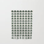 Clovers XXXVIII Dark Green Botanical Pattern Wall Hanging Gallery Image 1