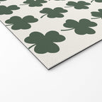 Clovers XXXVIII Dark Green Botanical Pattern Welcome Mat Gallery Image 2