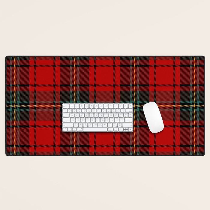 Christmas Plaid Tartan Pattern Desk Mat Gallery Image 1