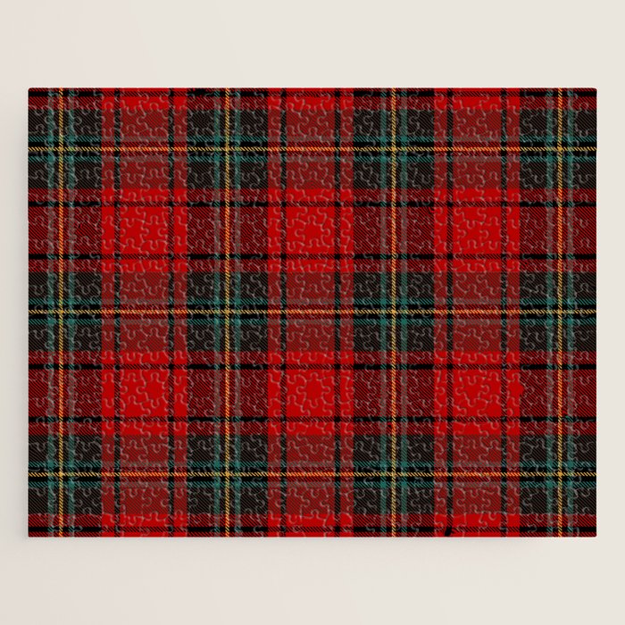 Christmas Plaid Tartan Pattern Jigsaw Puzzle Gallery Image 1