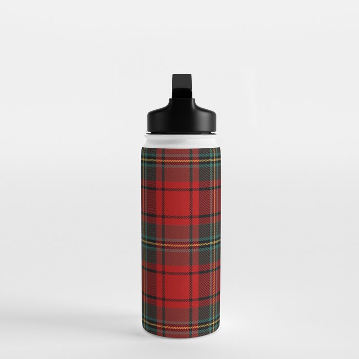Christmas Plaid Tartan Pattern Water Bottle Gallery Image 3
