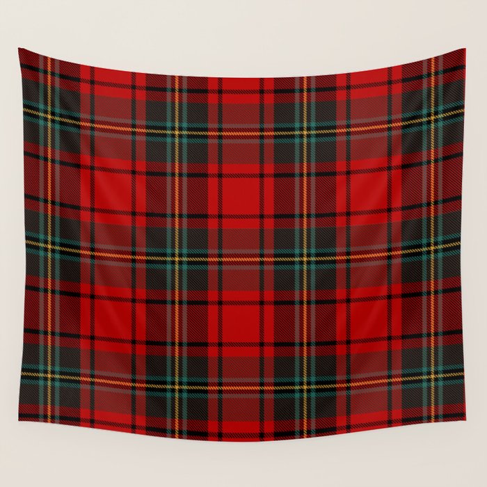 Christmas Plaid Tartan Pattern Wall Tapestry Gallery Image 4