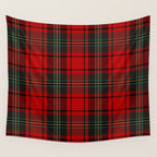 Christmas Plaid Tartan Pattern Wall Tapestry Gallery Image 4