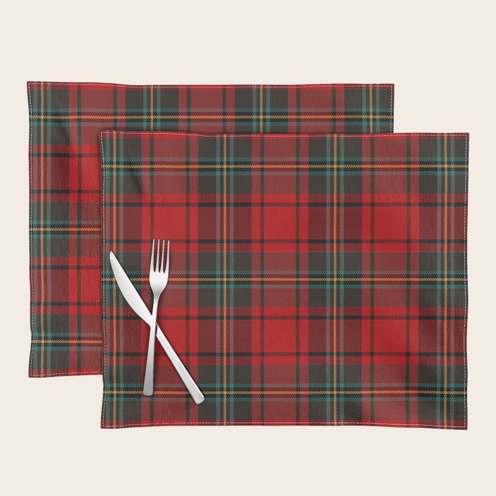 Christmas Plaid Tartan Pattern Placemat Gallery Image 1