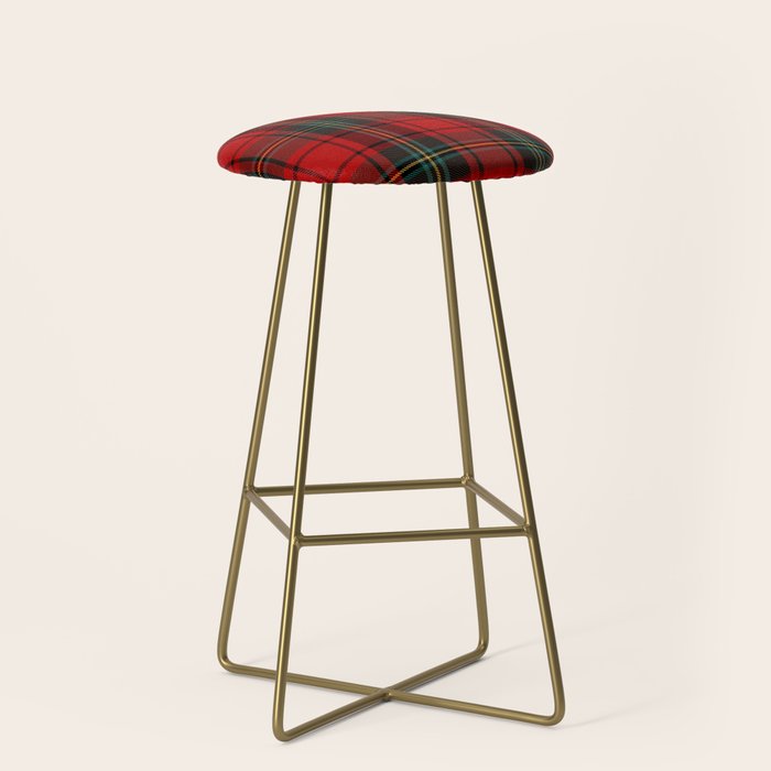 Christmas Plaid Tartan Pattern Stool Gallery Image 2