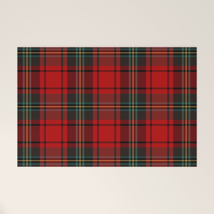 Christmas Plaid Tartan Pattern Welcome Mat Gallery Image 1